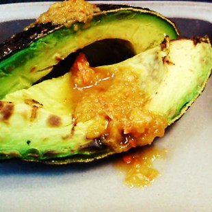 Avocado on the dish