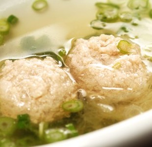 Two chicken balls in the hot pot